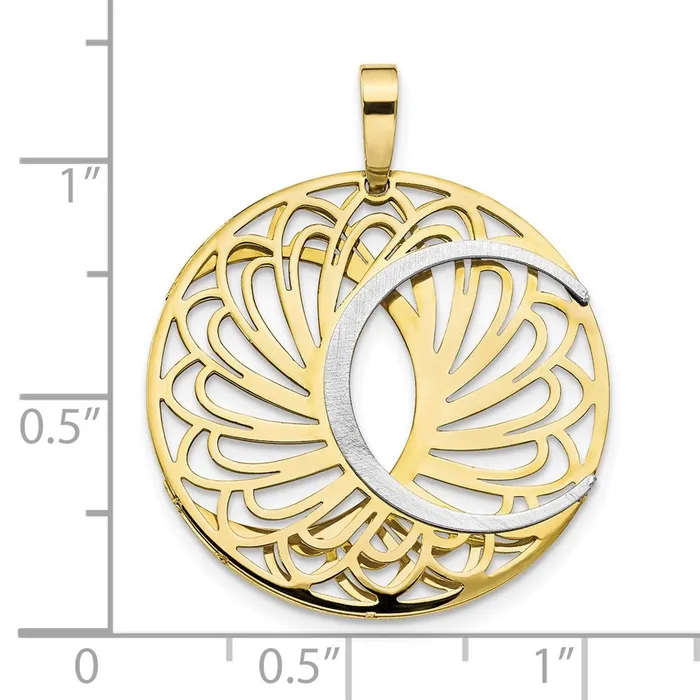 Rings TreasureFineJewelers Leslies 10K Twotone Polished and Satin Pendant