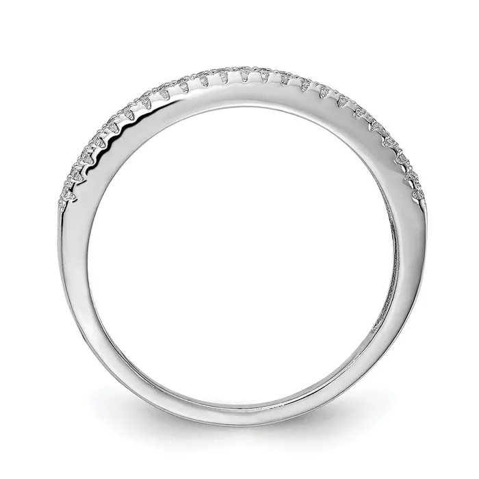 Rings TreasureFineJewelers Prizma Sterling Silver Rhodiumplated Princess White and Colorful ChannelSet CZ Ring