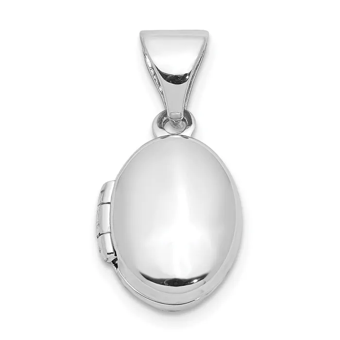 Rings TreasureFineJewelers Sterling Silver 12mm Oval Locket