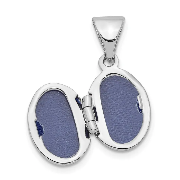 Rings TreasureFineJewelers Sterling Silver 12mm Oval Locket