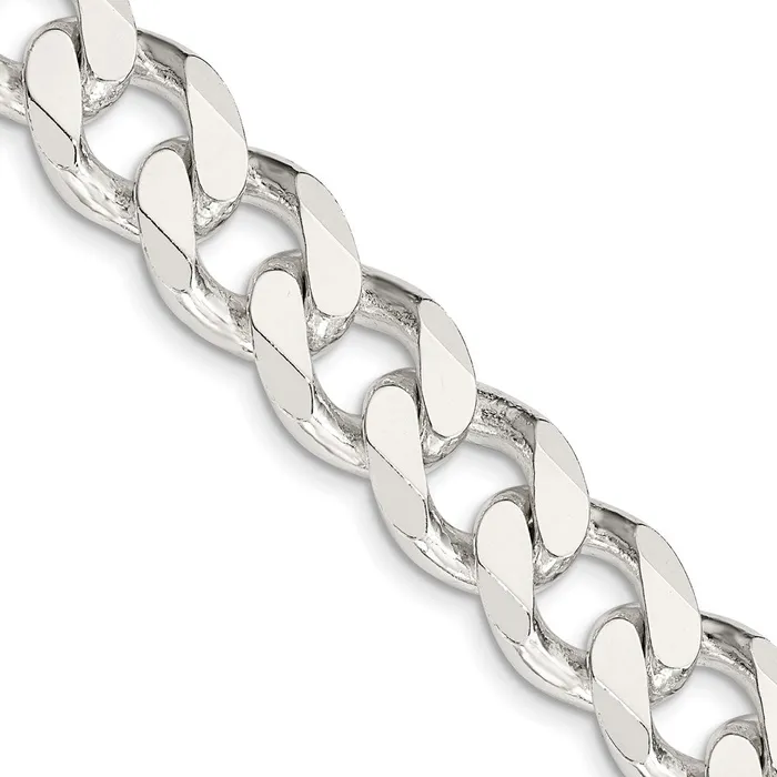 Rings TreasureFineJewelers Sterling Silver 13mm Curb Chain