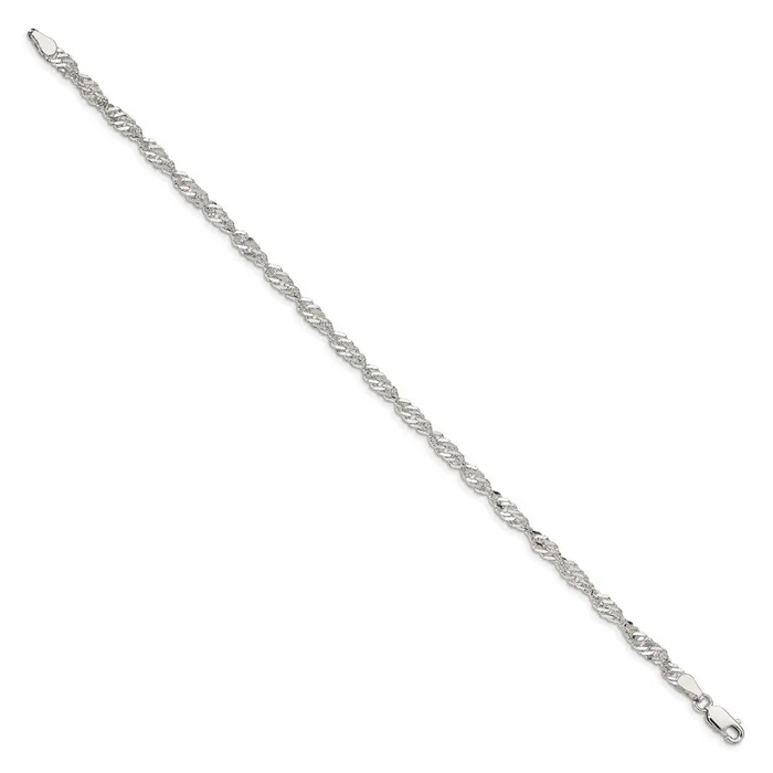 Rings TreasureFineJewelers Sterling Silver 35mm Singapore Chain