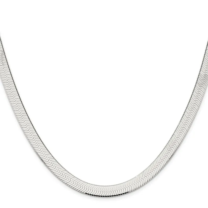 Rings TreasureFineJewelers Sterling Silver 8mm Magic Herringbone Chain