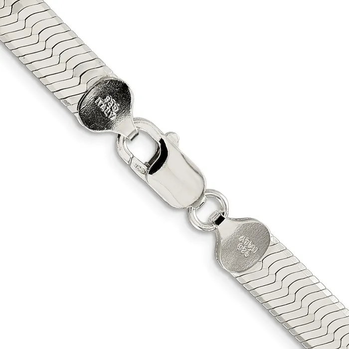 Rings TreasureFineJewelers Sterling Silver 8mm Magic Herringbone Chain