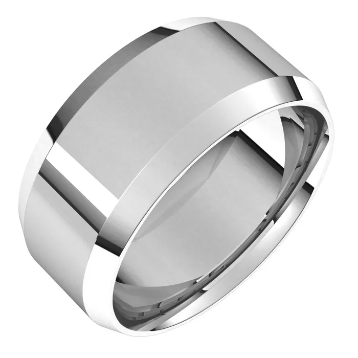 Rings TreasureFineJewelers Sterling Silver 9 mm Beveled Edge Comfort Fit Light Band Rings TreasureFineJewelers Sterling Silver 9 mm Beveled Edge Comfort Fit Light Band