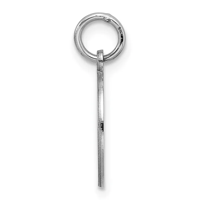 Rings TreasureFineJewelers Sterling Silver Rhodplated Eng Rnd Polish FrontBack Disc Charm