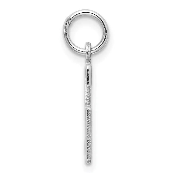Rings TreasureFineJewelers Sterling SilverRhodiumplated Elongated Number 56 Charm
