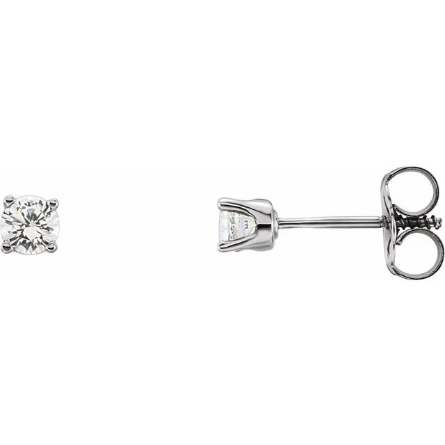 Sterling Silver 3 mm Round Imitation Diamond Youth Birthstone Earrings TreasureFineJewelers Earrings Sterling Silver 3 mm Round Imitation Diamond Youth Birthstone Earrings TreasureFineJewelers Earrings