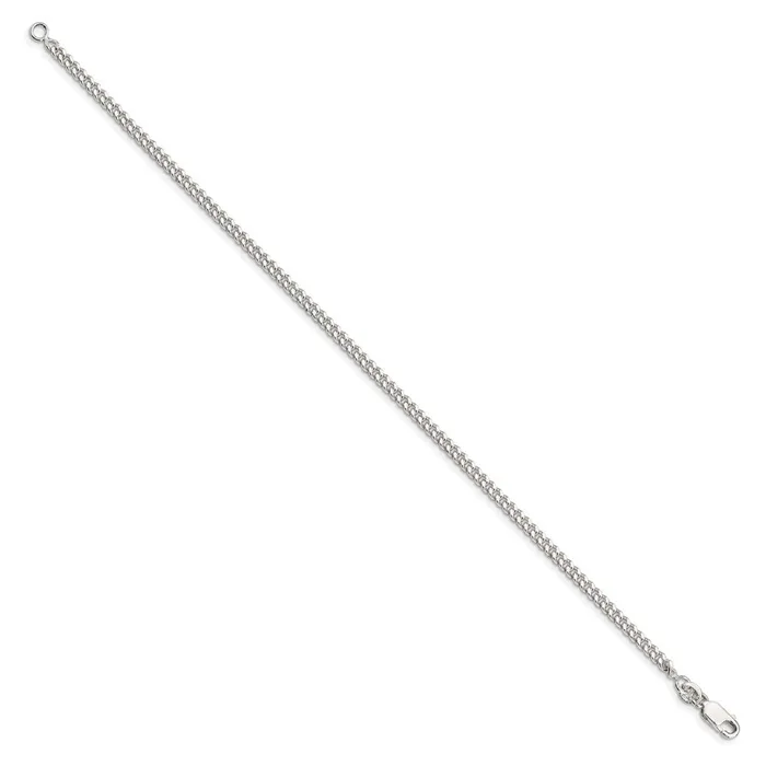Sterling Silver 3mm Curb Chain Anklet TreasureFineJewelers Rings