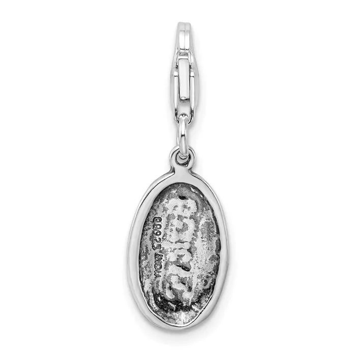 Sterling Silver Amore La Vita Rhodiumpl Antiqued Polished BELIEVE Charm TreasureFineJewelers Rings