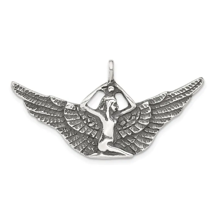 Sterling Silver Antiqued Fairy Pendant TreasureFineJewelers Necklaces