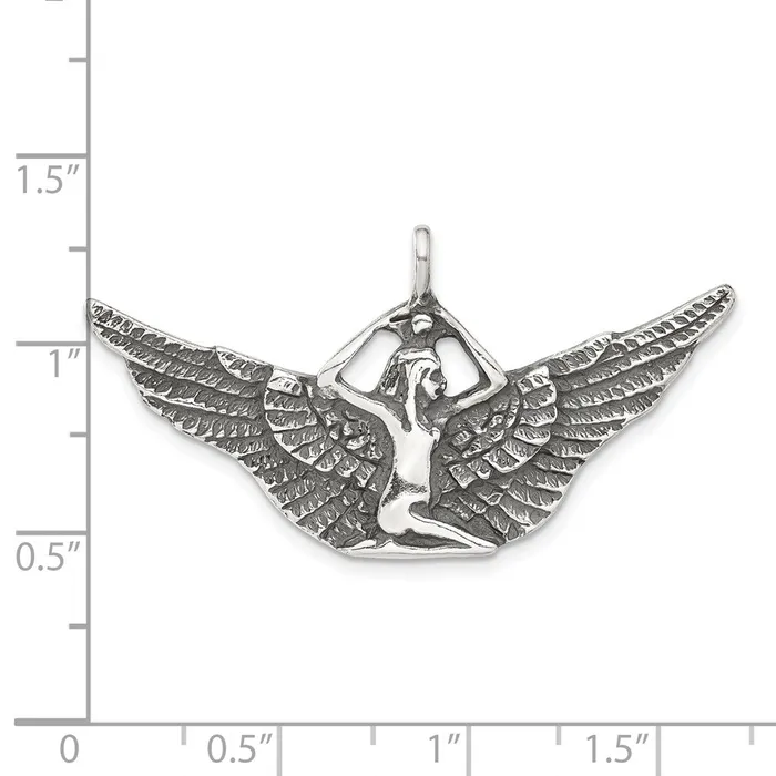 Sterling Silver Antiqued Fairy Pendant TreasureFineJewelers Necklaces