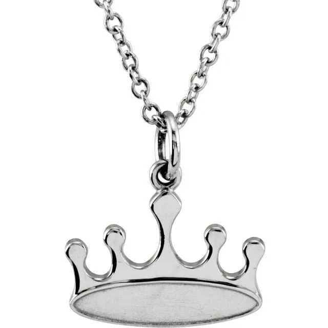 Sterling Silver Crown 1618 Necklace TreasureFineJewelers Necklaces