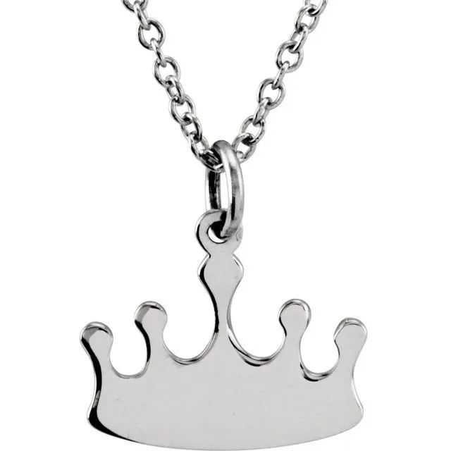 Sterling Silver Crown 1618 Necklace TreasureFineJewelers Necklaces