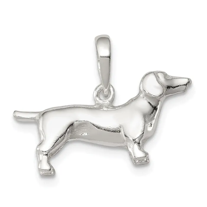 Sterling Silver Dachshund Pendant TreasureFineJewelers Necklaces