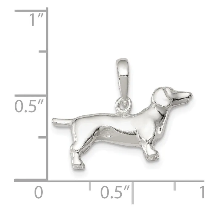 Sterling Silver Dachshund Pendant TreasureFineJewelers Necklaces