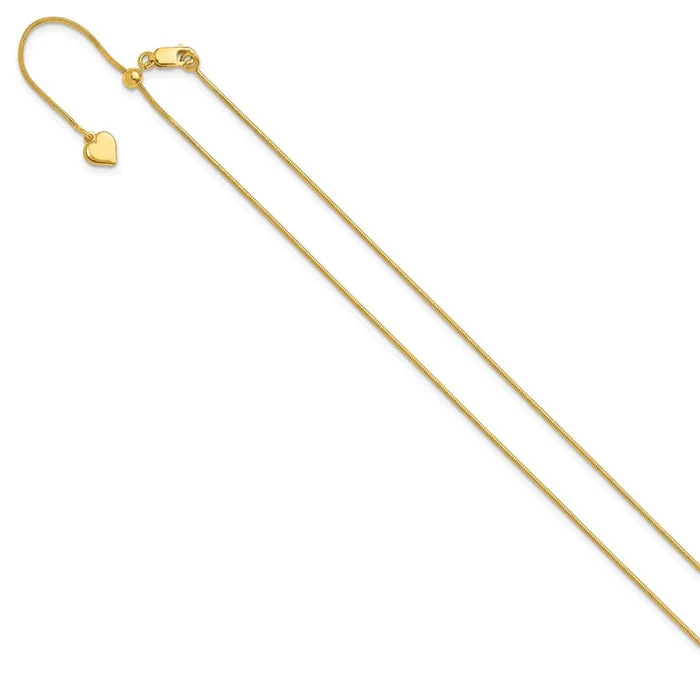 Sterling Silver Goldplated Adjustable 95mm Snake Chain TreasureFineJewelers Rings