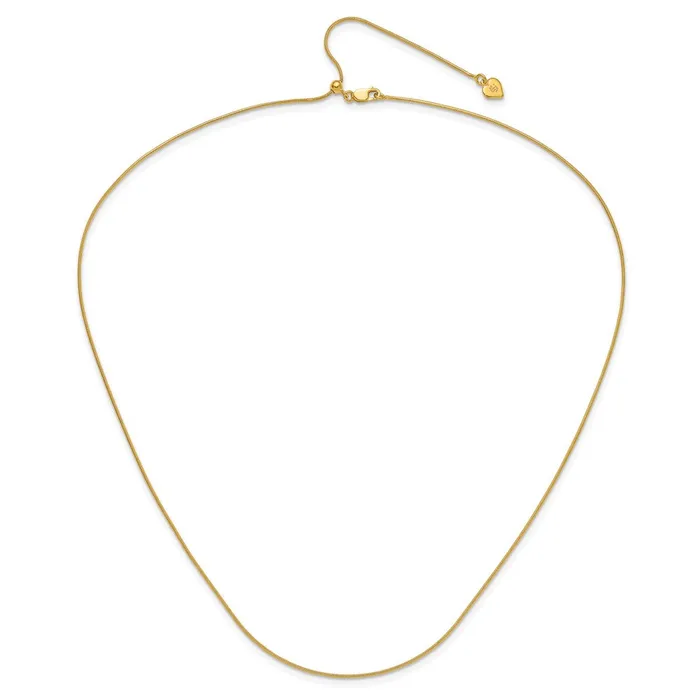 Sterling Silver Goldplated Adjustable 95mm Snake Chain TreasureFineJewelers Rings