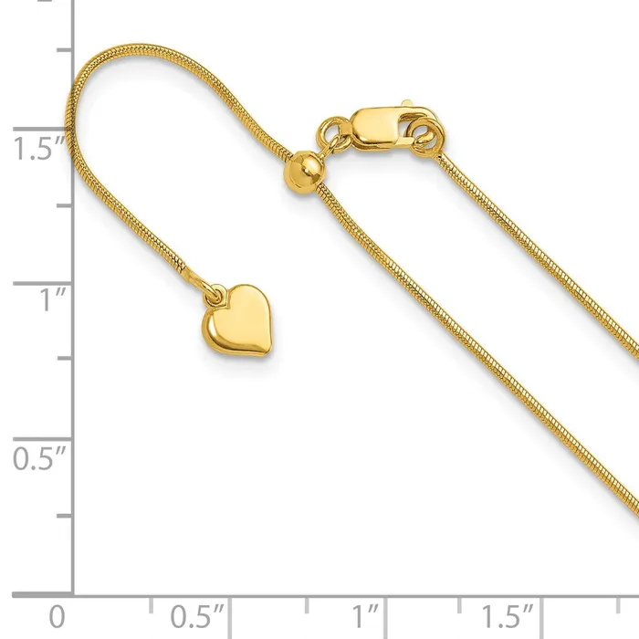 Sterling Silver Goldplated Adjustable 95mm Snake Chain TreasureFineJewelers Rings