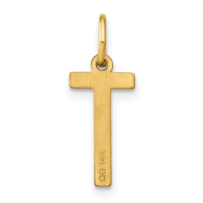 Sterling Silver Goldplated Letter T Initial Pendant TreasureFineJewelers Necklaces