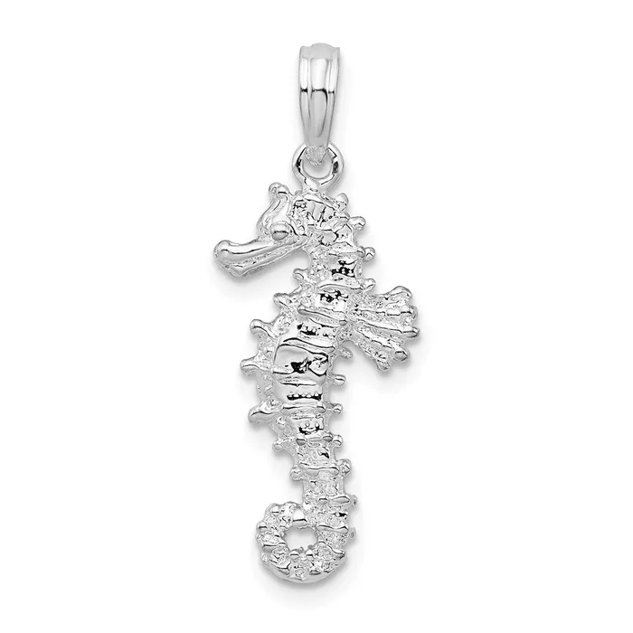 Sterling Silver Polished 3D Seahorse Pendant TreasureFineJewelers Necklaces Sterling Silver Polished 3D Seahorse Pendant TreasureFineJewelers Necklaces