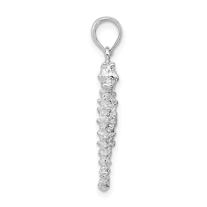 Sterling Silver Polished 3D Seahorse Pendant TreasureFineJewelers Necklaces