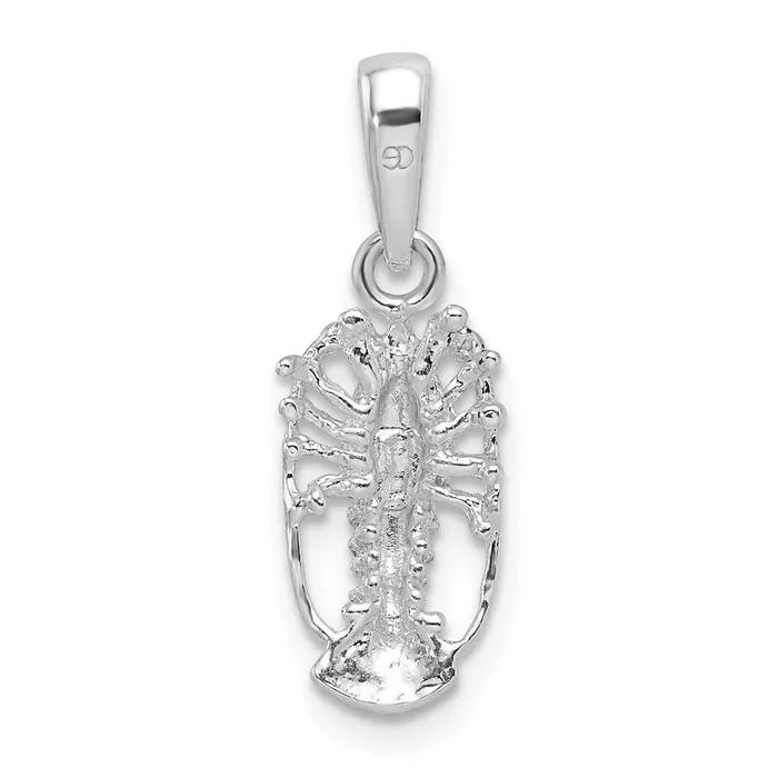 Sterling Silver Polished Extra Small Florida Lobster Pendant TreasureFineJewelers Necklaces