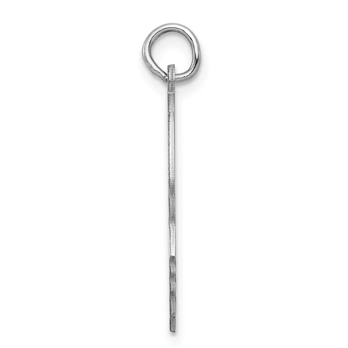 Sterling Silver Rhodplate Eng Boy Polished FrontSatin Back Disc Charm TreasureFineJewelers Rings