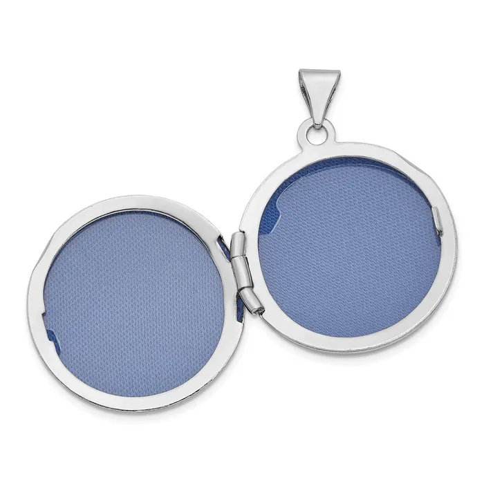 Sterling Silver Rhodiumplated 20mm Round Leaf Floral Locket TreasureFineJewelers Rings