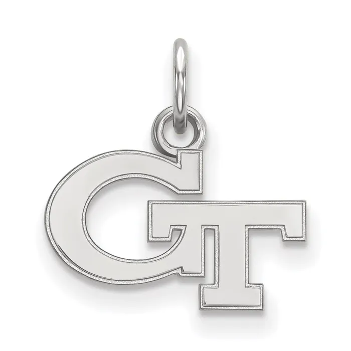 Sterling Silver Rhodiumplated Georgia Institute of Technology GT Extra Small Pendant TreasureFineJewelers Necklaces Sterling Silver Rhodiumplated Georgia Institute of Technology GT Extra Small Pendant TreasureFineJewelers Necklaces