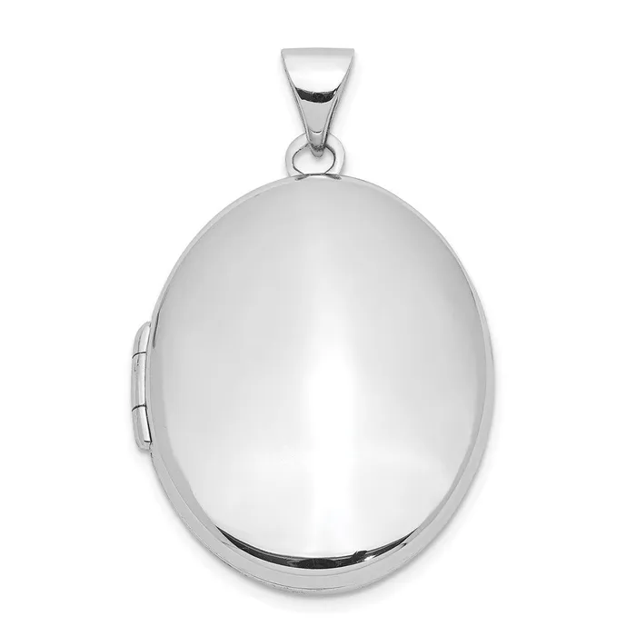 Sterling Silver Rhodiumplated Oval 26mm Locket TreasureFineJewelers Rings Sterling Silver Rhodiumplated Oval 26mm Locket TreasureFineJewelers Rings