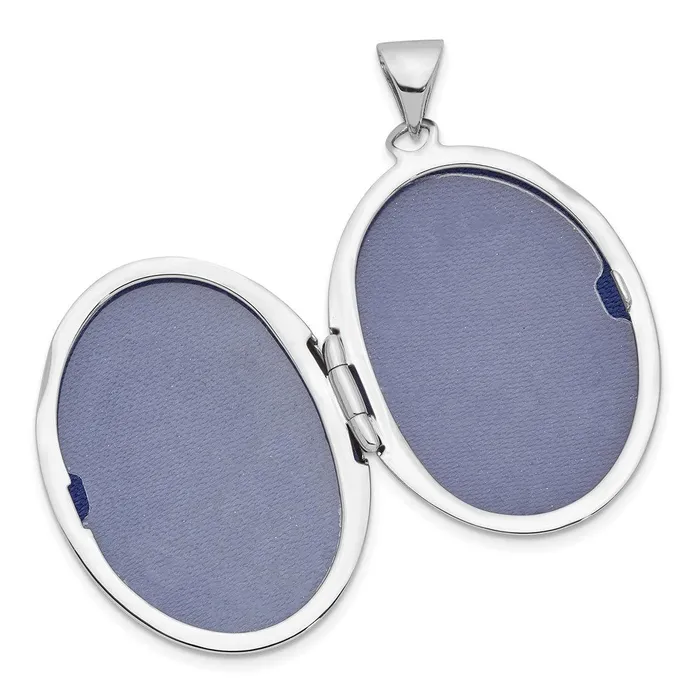 Sterling Silver Rhodiumplated Oval 26mm Locket TreasureFineJewelers Rings