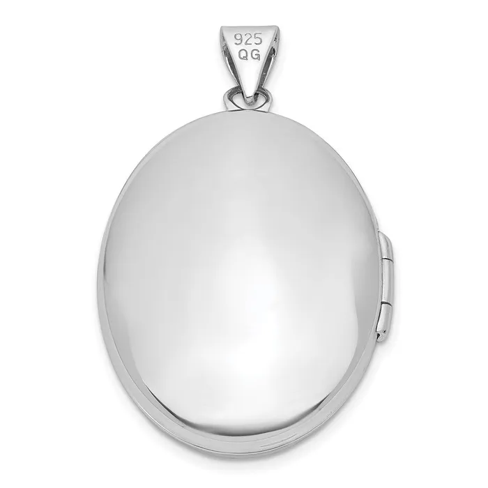 Sterling Silver Rhodiumplated Oval 26mm Locket TreasureFineJewelers Rings