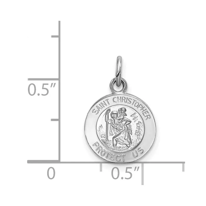 Sterling Silver Rhodiumplated Saint Christopher Medal TreasureFineJewelers Rings