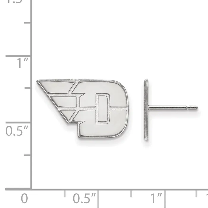 Sterling Silver Rhodiumplated University of Dayton Small Post Earrings TreasureFineJewelers Earrings
