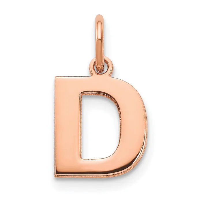 Sterling Silver Roseplated Letter D Initial Pendant TreasureFineJewelers Necklaces Sterling Silver Roseplated Letter D Initial Pendant TreasureFineJewelers Necklaces