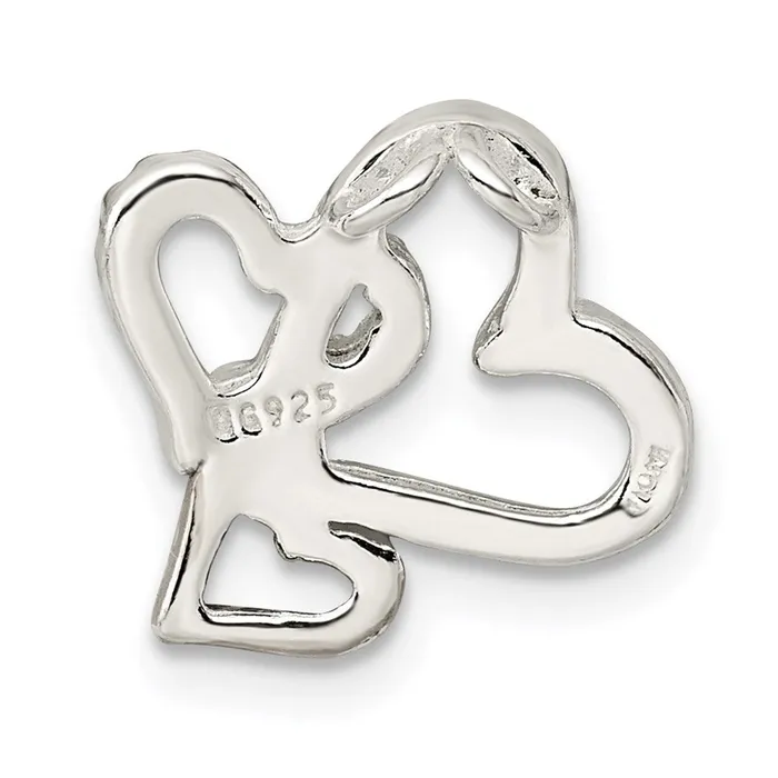 Sterling Silver Rose Tone Heart Chain Slide TreasureFineJewelers Rings