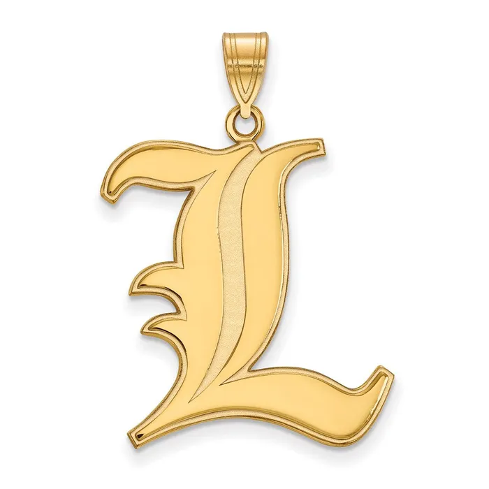 TreasureFineJewelers 10K Yellow Gold University of Louisville XL Pendant Necklaces TreasureFineJewelers 10K Yellow Gold University of Louisville XL Pendant Necklaces