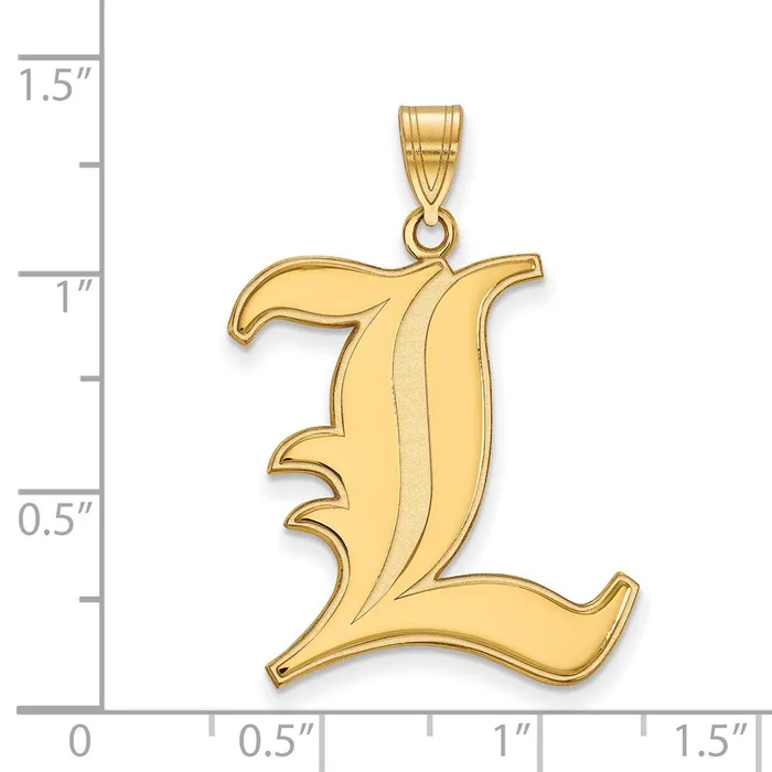 TreasureFineJewelers 10K Yellow Gold University of Louisville XL Pendant Necklaces