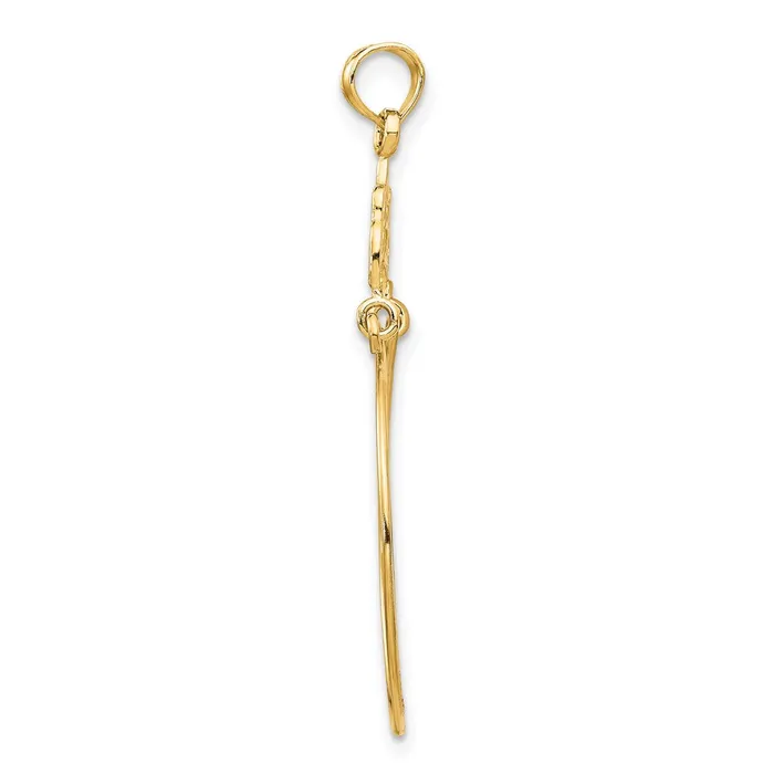 TreasureFineJewelers 14k Filigree Charm Holder Charm Necklaces