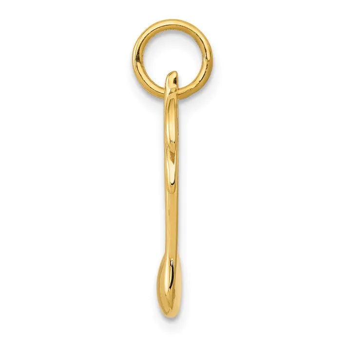 TreasureFineJewelers 14k Polished FlatBacked Musical Note Charm Charm Necklaces