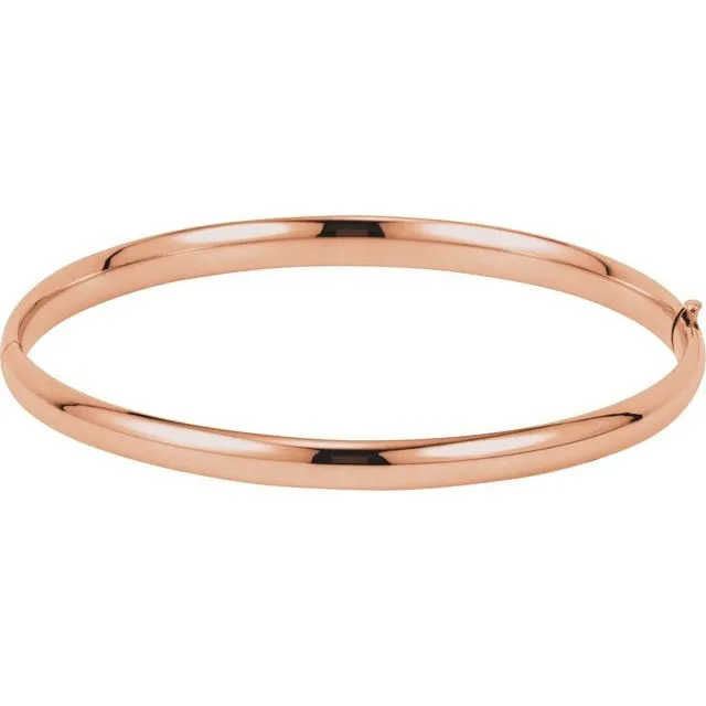 TreasureFineJewelers 14K Rose Gold 475 mm Hinged Bangle Bracelet Bracelets TreasureFineJewelers 14K Rose Gold 475 mm Hinged Bangle Bracelet Bracelets