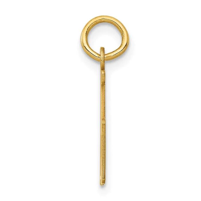 TreasureFineJewelers 14k Small Elongated Number 75 Charm Charm Necklaces