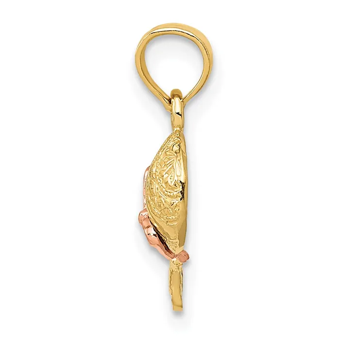 TreasureFineJewelers 14k Twotone Baby Rattle Pendant Rings