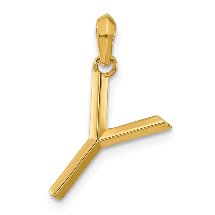 TreasureFineJewelers 14k Yellow Gold Fancy Letter Y PreStyled Sets
