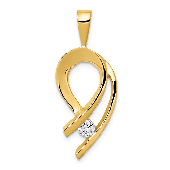 TreasureFineJewelers 14k Yellow Gold Holds 14mm stone A Diamond Slide Earrings TreasureFineJewelers 14k Yellow Gold Holds 14mm stone A Diamond Slide Earrings