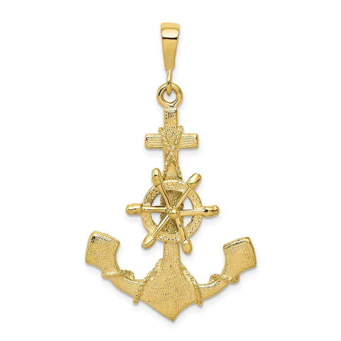 TreasureFineJewelers Charm Necklaces 10k Anchor Charm