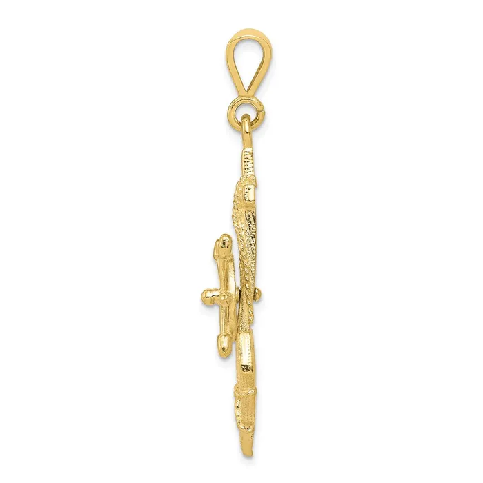 TreasureFineJewelers Charm Necklaces 10k Anchor Charm
