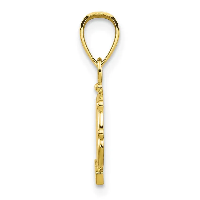 TreasureFineJewelers Charm Necklaces 10k Crown Charm