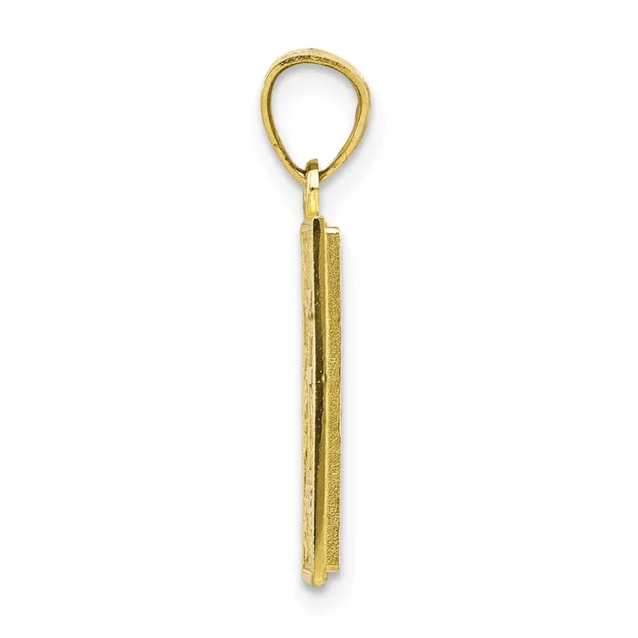 TreasureFineJewelers Charm Necklaces 10K wRhodium Holy Bible Charm